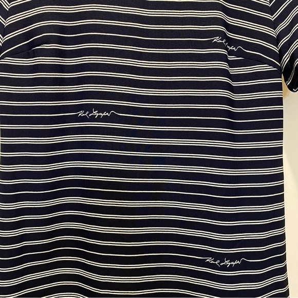 - KARL LAGERFELD Paris Blue and White diffusion line shift dress size 6 - Picture 4 of 9